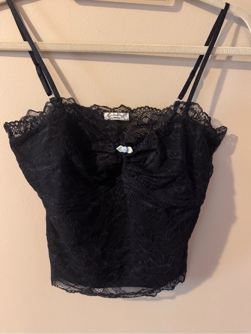 NWOT Intimately by Free People Lacey Essential Cami in Black - size small - Picture 3 of 8